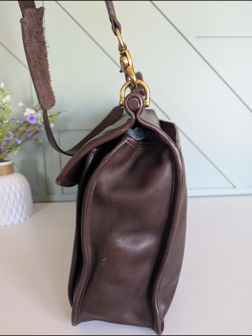 vintage Coach BeekmanBriefcase (Style #5266), an iconic dowel-top design first - Picture 4 of 12
